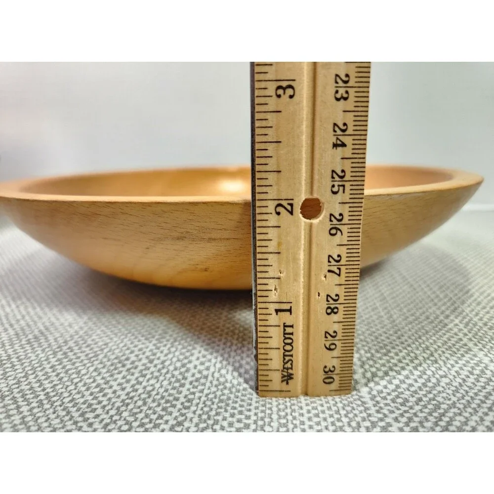 3 Vintage Munising Wooden Bowl Primitive Wood Rustic Farmhouse Boho